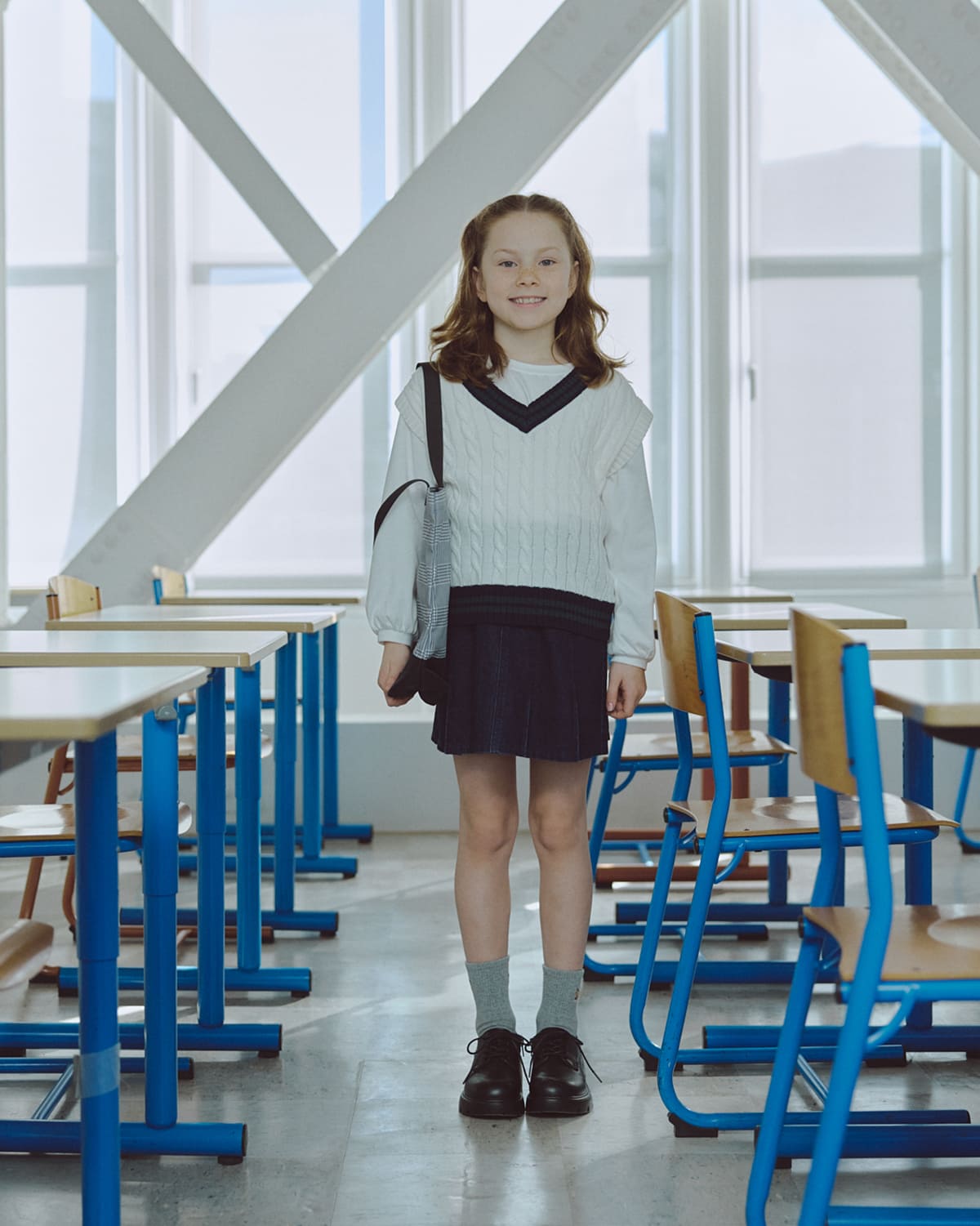 Knit Vest - School time