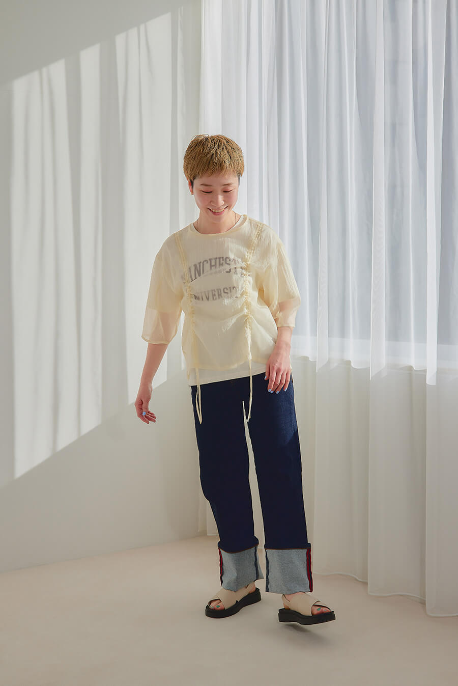 EiiS | kazuyo SHEER PULLOVER 1