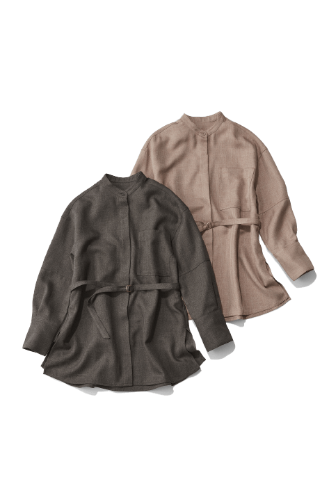 BELTED SHIRT