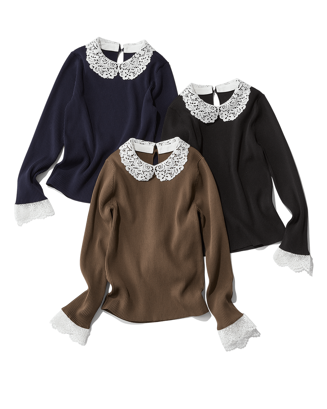 EiiS Even if it's small 2025 Spring Collaboration with Naoko Takayama | 2WAY RIBBED KNIT PULLOVER