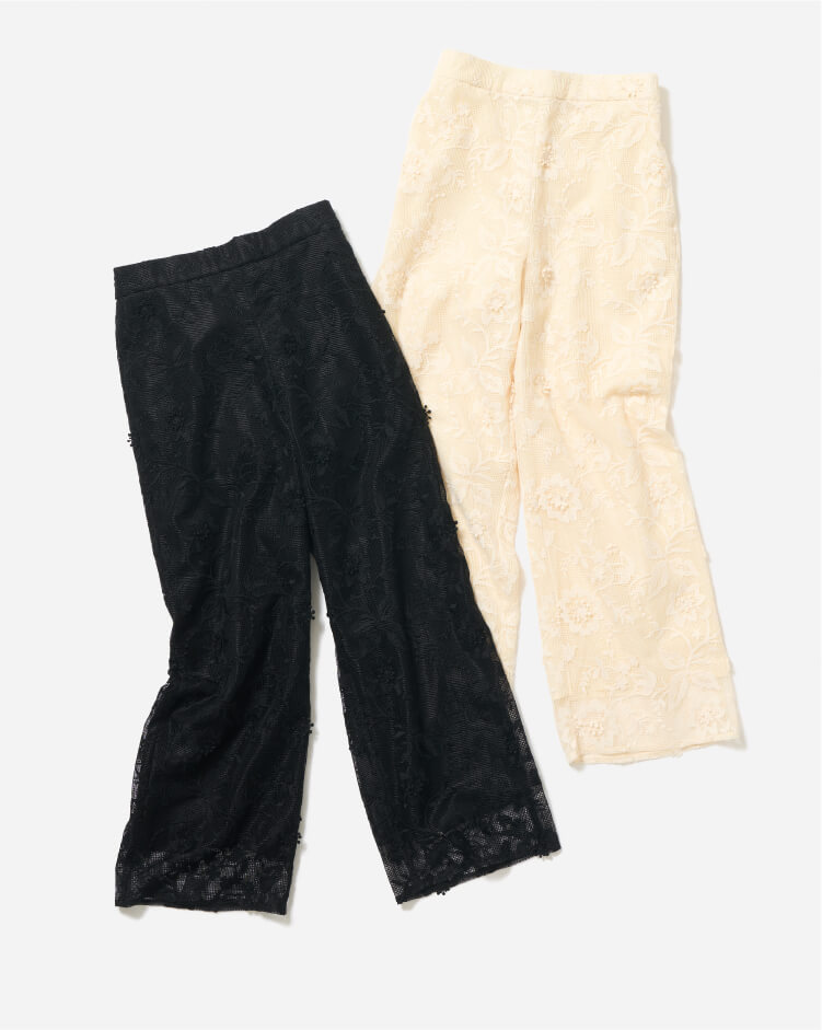 LACE STRAIGHT PANTS