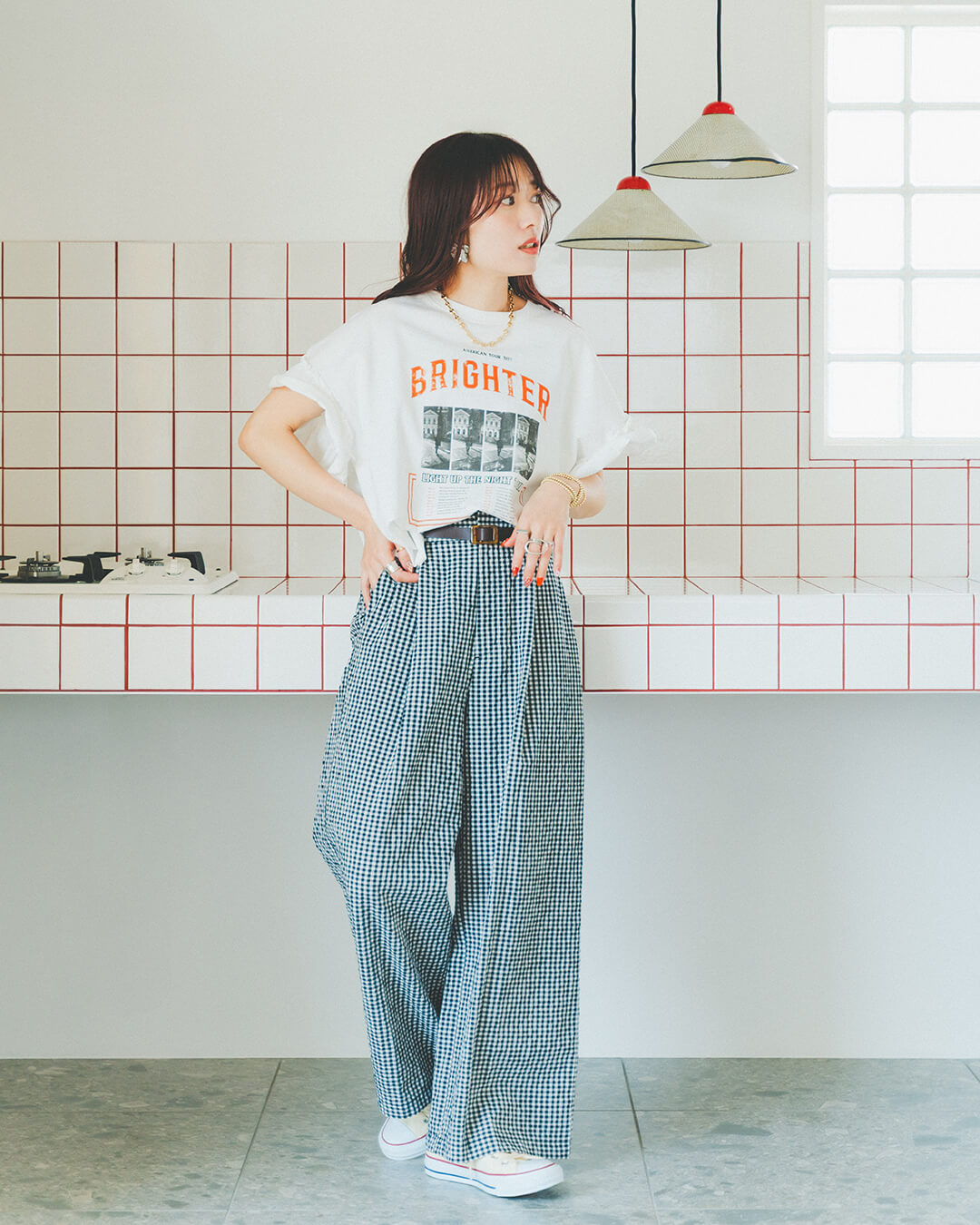 低身長スタッフ“cossy”&“しゅり”プロデュース第2弾! 着まわし力抜群!夏の映え服、完成しました | EiiS (エス) | cossyが提案する夏の着まわし Day3