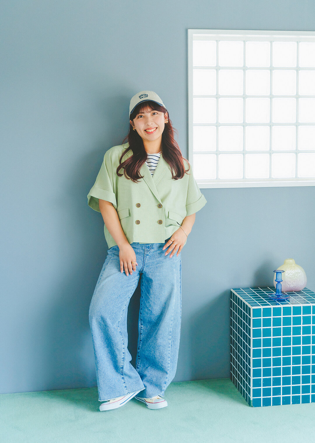 低身長スタッフ“cossy”&amp;“しゅり”プロデュース第2弾！ 着まわし力抜群！夏の映え服、完成しました | EiiS (エス) | しゅりが提案する夏の着まわし Day 5 For Lunch With Friends