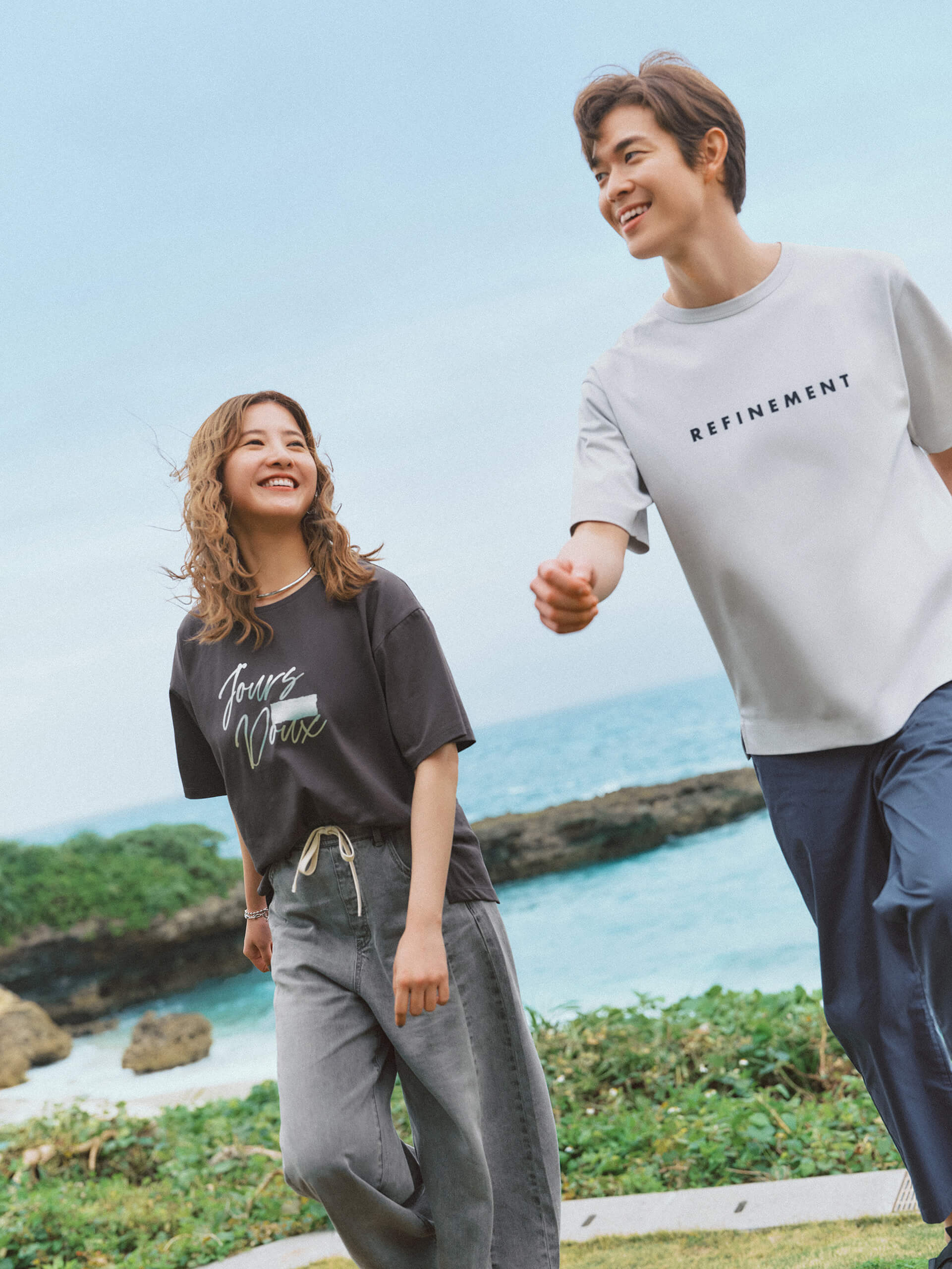 吉高由里子・宮沢氷魚がまとう 光沢感で高見えする リッチクリーンTeeシリーズ | Rich Cleen Tee Elevate your everyday style | 吉高由里子さん　宮沢氷魚さん　２