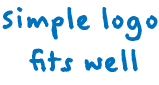 Simple logo fits well