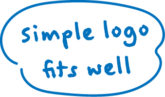 Simple logo fits well
