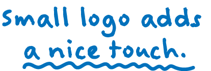 Small logo adds a nice touch.