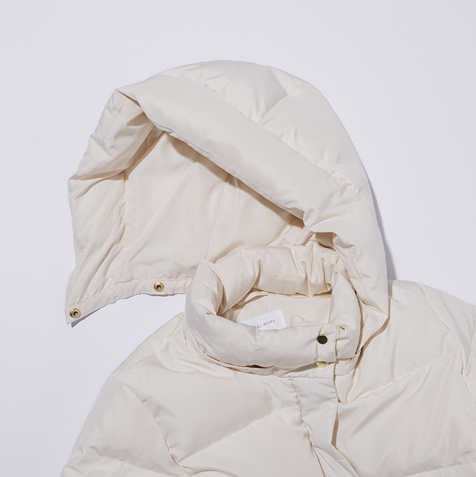 あったかくてキレイにキマるウツクシルエットで冬を乗り切る! | ウツクシルエット撥水ダウンフードブルゾン 2